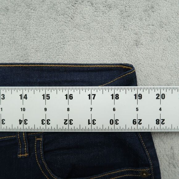 Old Navy Jeans Women's 14 Blue Mid-Rise Cuffed Skinny Denim Pant 24" Inseam - Picture 2 of 14